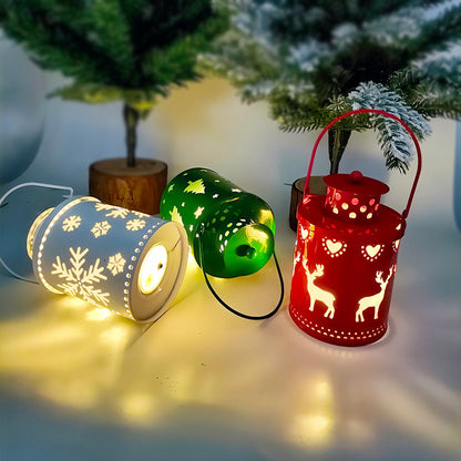 US Local Christmas Candle Lights LED Small Lanterns Wind Lights Electronic Candles Nordic Style Creative Holiday Decoration Decorations