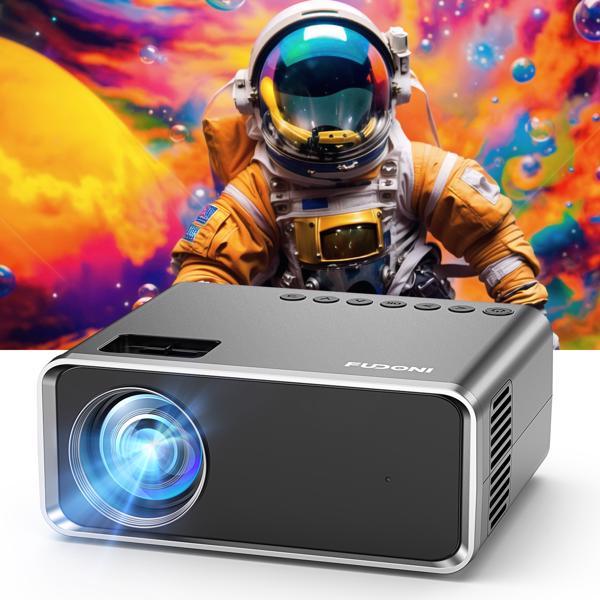 US Local Projector With WiFi & Bluetooth, Upgraded 5G Portable Projector, Support 4K, Native 1080P, 12000 Lumens, Outdoor LED Movie Projector