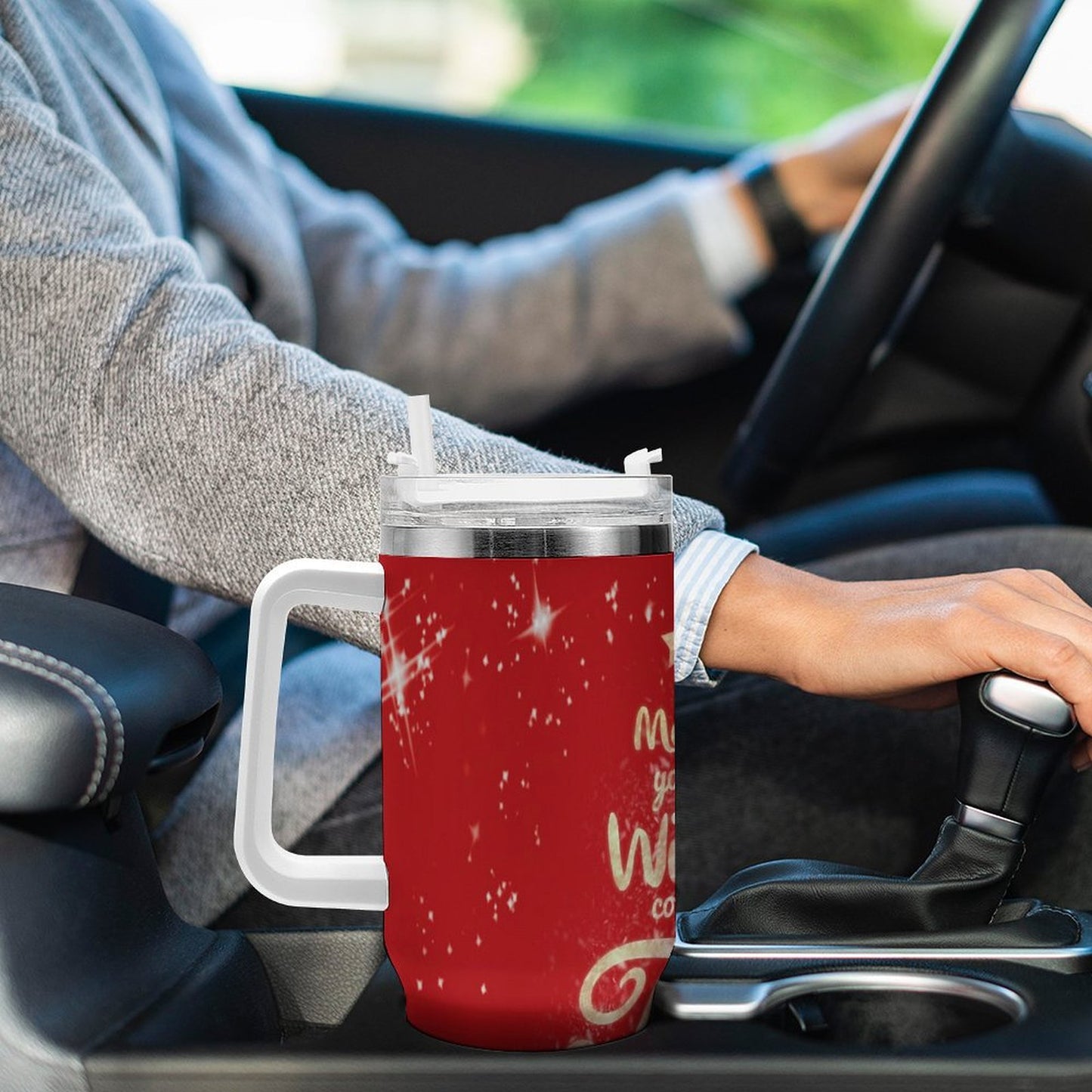 PHDT00089 POD US Local Tumbler 40 oz Large Capacity Car Cup Christmas, Dreams Come True