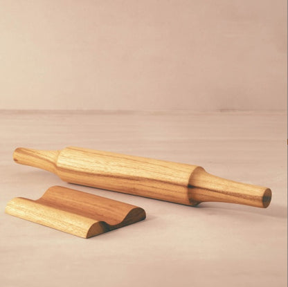 US Local Teak Wood Belan With Stand Set