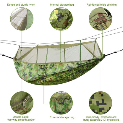 US Local Camping Hammock, Portable Double Hammock With Net