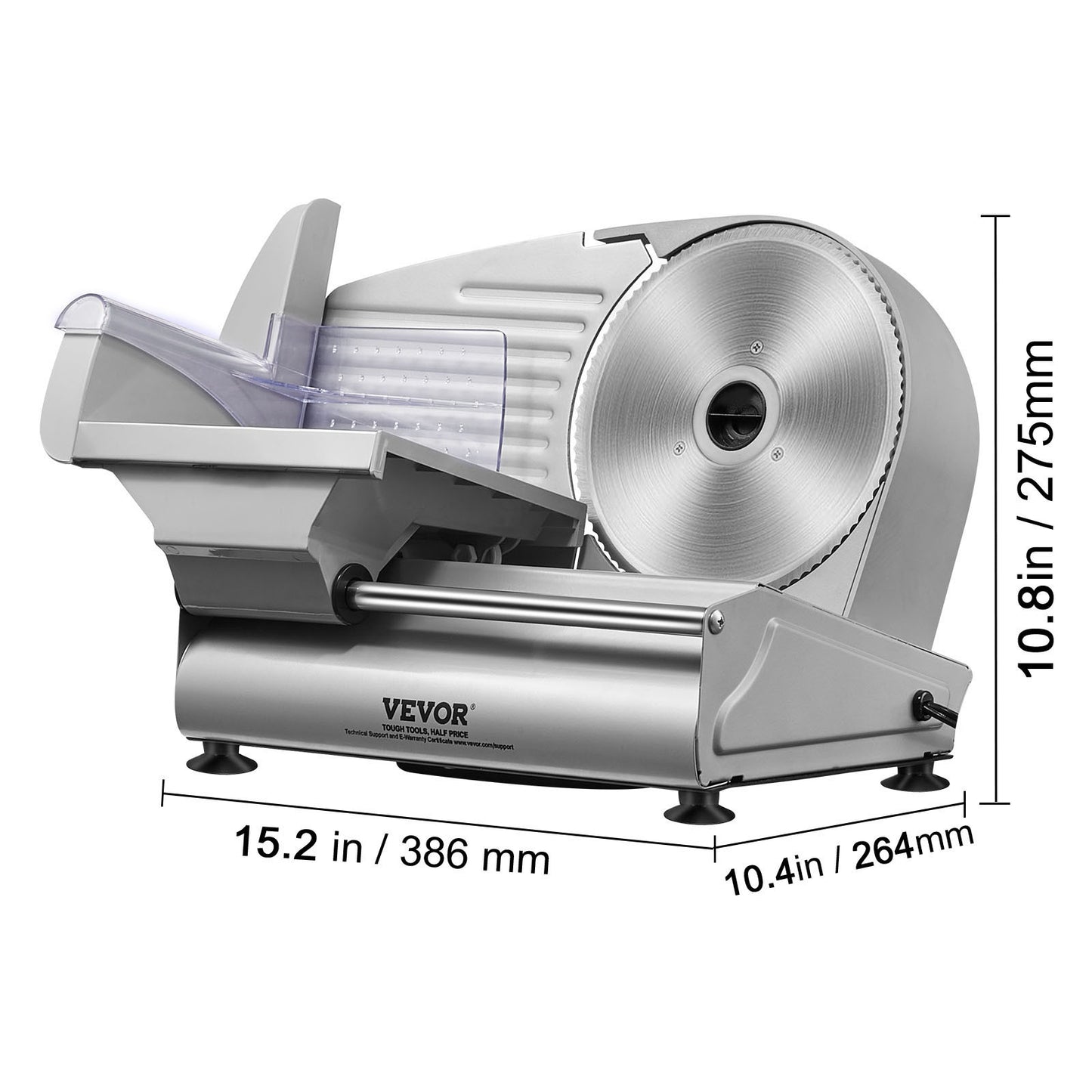 US Local VEVOR Meat Slicer, 180W Electric Deli Food Slicer With  SUS420 Stainless Steel Blade And Blade Guard,  Adjustable Thickness For Home Use, Easy To Clean, Cut Meat, Bread, Ham And Cheese
