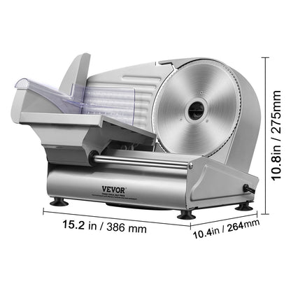 US Local VEVOR Meat Slicer, 180W Electric Deli Food Slicer With  SUS420 Stainless Steel Blade And Blade Guard,  Adjustable Thickness For Home Use, Easy To Clean, Cut Meat, Bread, Ham And Cheese