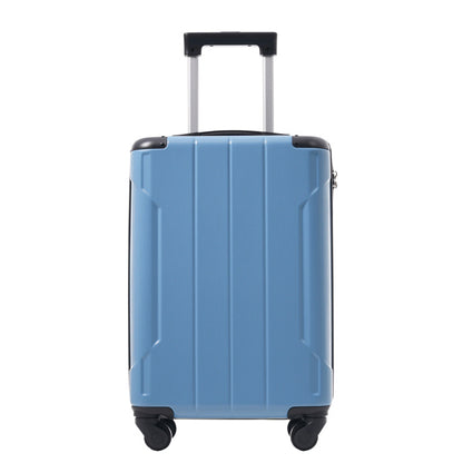 US Local 20-Inch Hardshell Carry-On Luggage, Lightweight Durable ABS Suitcase With Spinner Wheels, Built-in TSA Lock, 2 Packing Cubes, Blue-gray