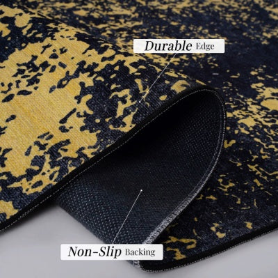 US Local LOOM  LUXE 5x8 Area Rug For Bedroom, Washable Rug, Low-Pile, Non-Slip, Non-Shedding, Foldable, Kid Pet Friendly - Area Rugs For Living Room, Bedroom, Kitchen Wedding Gift