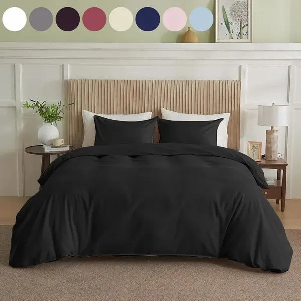 US Local Serta Simply Clean Solid Duvet Cover King