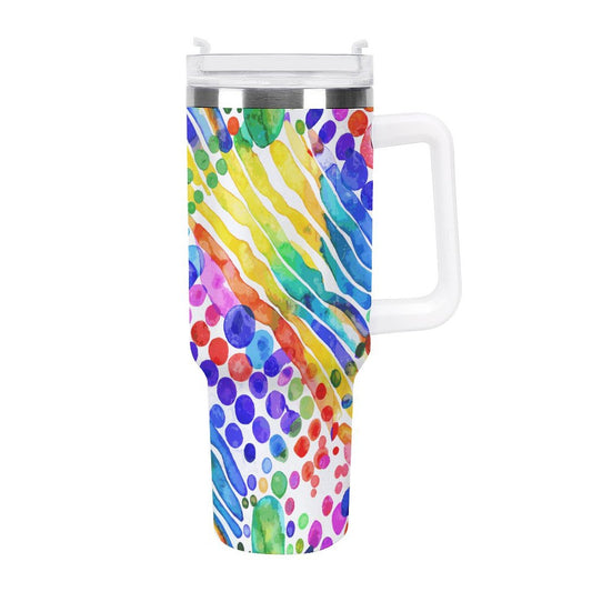 PHDT00540 POD US Local Tumbler 40oz Large Capacity Car Cup Watercolor, Dynamic