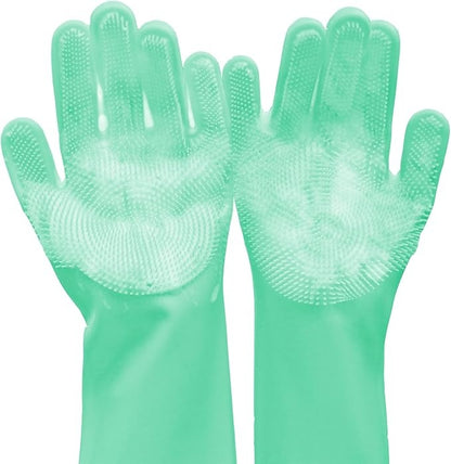 US Local Dishwashing Gloves For Housework, Kitchen, Durable Silicone Waterproof Vegetable Dishwashing Dishwashing Cleaning Artifact Kitchen Dishwashing Gloves Thickened