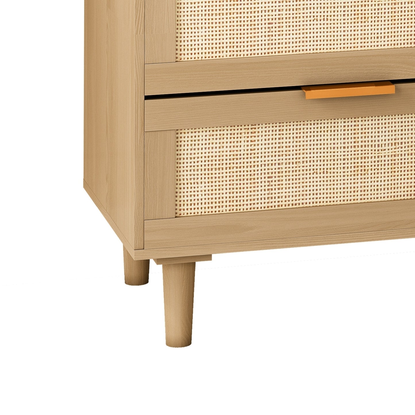 US Local 6 Drawers Rattan Dresser Rattan Drawer, Bedroom,Living Room