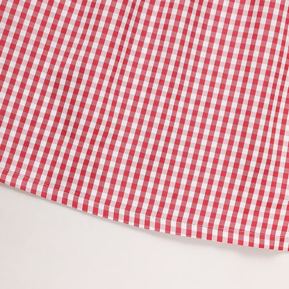 US Local Toddler Kids Girls Back To School Dress Smocked Collar Puff Sleeve Plaid Embroidered Print Dress