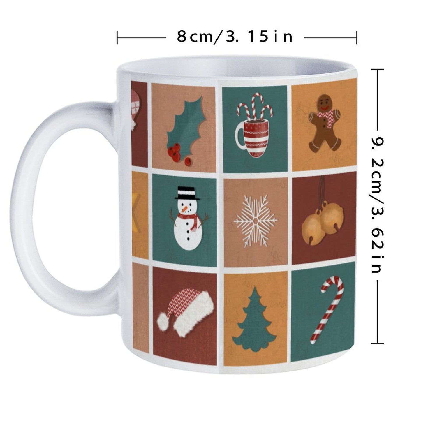 POD US Local White mug with full print, Christmas Retro 0046