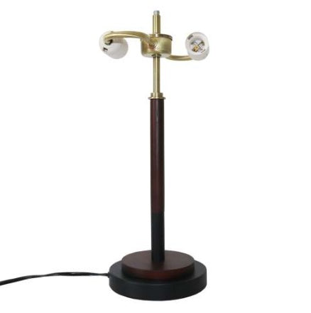US Local High Quality Hotel European Modern Bed Side Nightstand Decorative Led Table Desk Lamp, Cosmiclume Black Umbrella Shaped Table Lamp - Walnut - Bronze 110V
