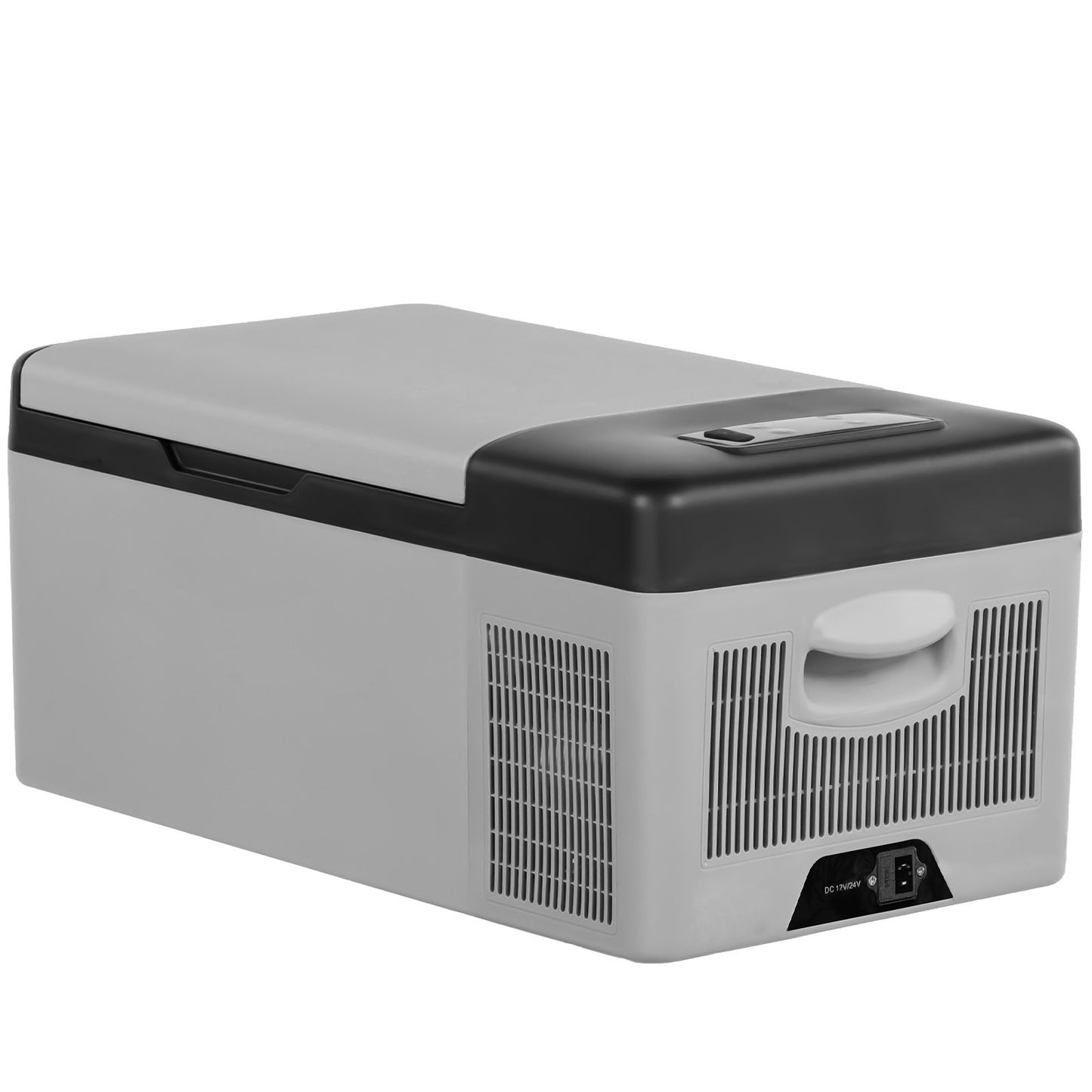 VEVOR 12 Volt Refrigerator 16 Qt, Portable Mini Car Fridge  Cooling Range & App Contro DC & 110-240V AC Electric Compressor Cooler For Truck Vehicle RV Boat Outdoor & Home Use, Grey