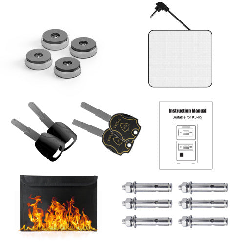 US Local Large Double-door Coin-operated Safe,Digital Security Safe With Fireproof And Waterproof Bag,6.0 Cubic Feet Safe Box With Hidden Code Function For Home,Office And Hotel