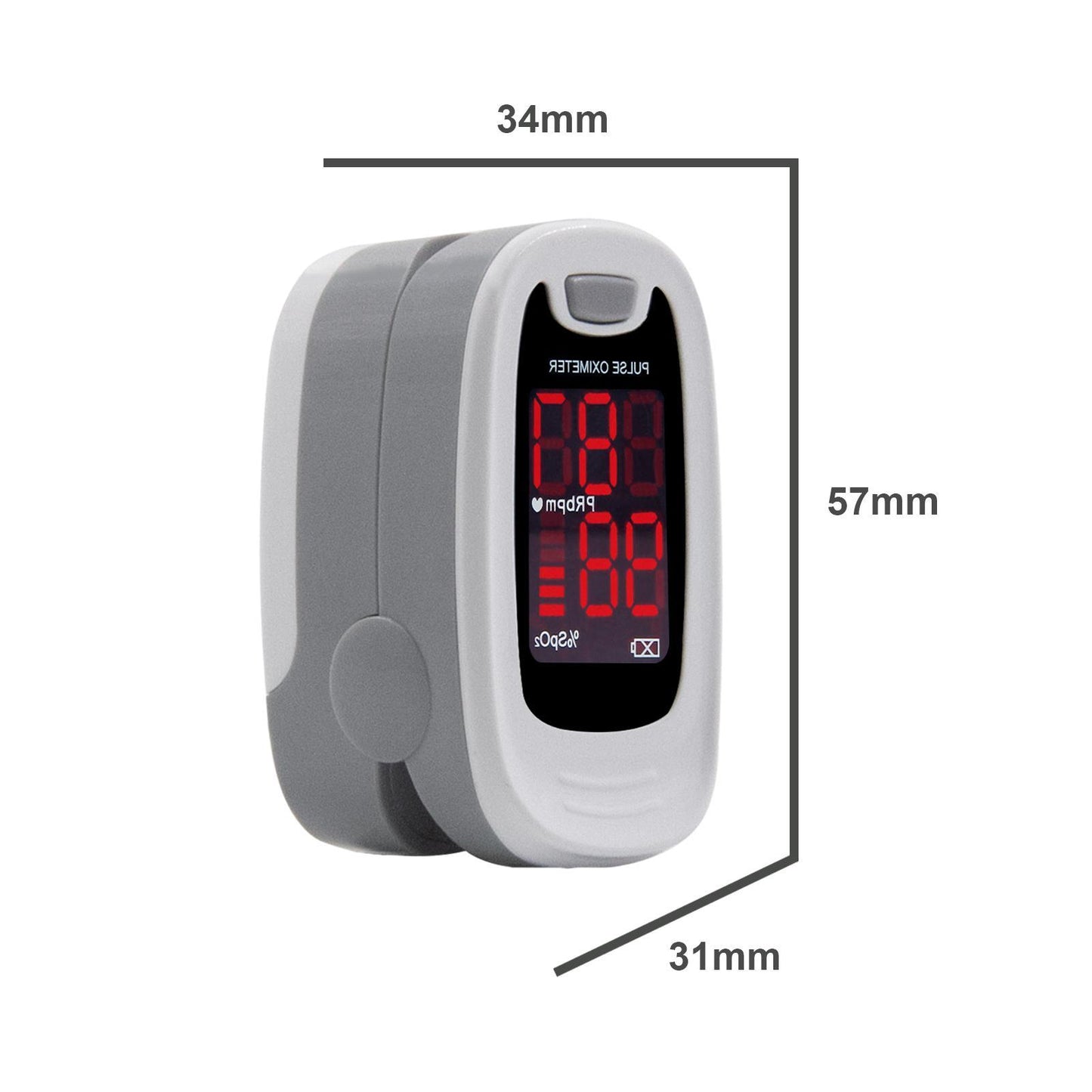 US Local Finger-clip Pulse Oximeter, Blood Oxygen Saturation And Heart Rate Monitoring, With Soft Case, FDA Approved