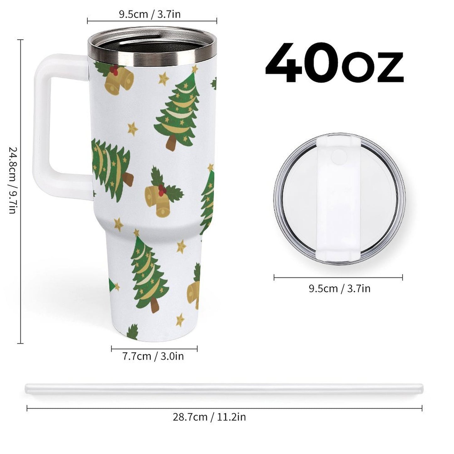 PHDT00318 POD US Local Tumbler 40 oz Large Capacity Car Cup Christmas Tree