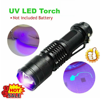 US Local UV Ultra Violet Flashlight Handheld Blacklight Small Flashlight 395nm Mini Light Inspection Lamp Pen Torch Detector For Dog Pet Urine Stains, Bed Bugs And Scorpions