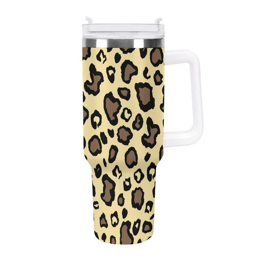 PHDT00479 POD US Local Tumbler 40 oz Large Capacity Car Cup Yellow Leopard