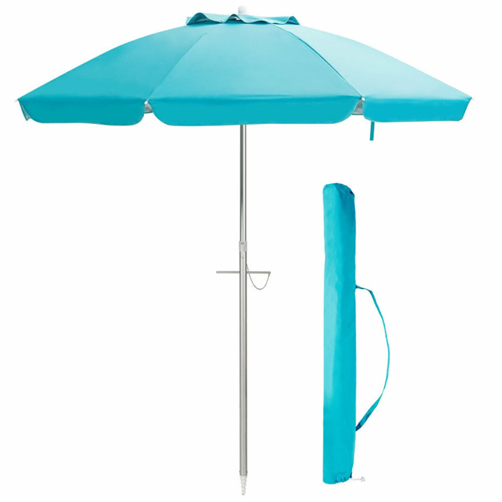 US Local 6.5 Feet Beach Umbrella With Carry Bag Without Weight Base