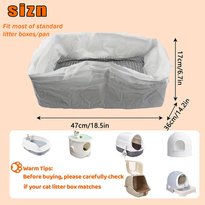 US Local 1 Pack Of 10PCS Cat Litter Filter Bags, Cat Litter Filter Bags, Reusable, Washable, Mesh Quick Sift Cat Litter, Not Dirty, EASY To Clea