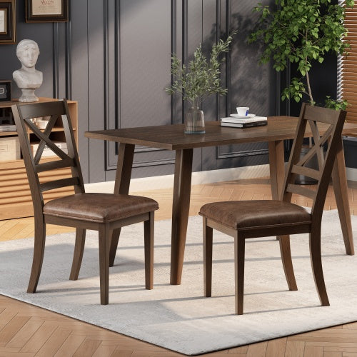 US Local Dining Chairs Set Of 2, Brown