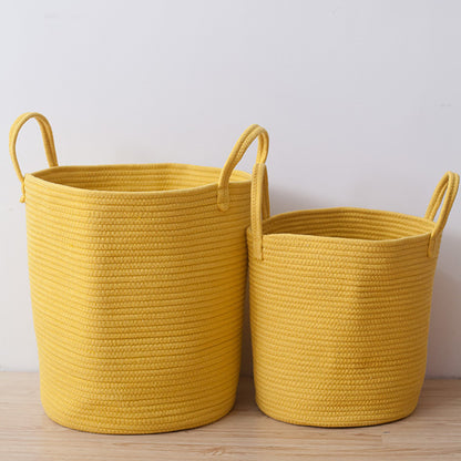 US Local Large Woven Storage Basket With Sturdy Handle Holder
