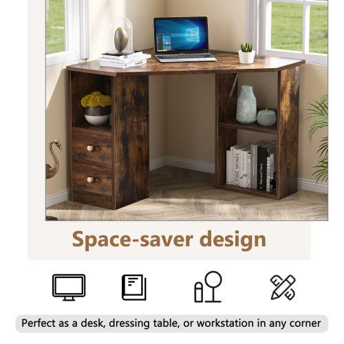 UK Local L-Computer Desk Corner Computer Desk With Large Storage Space Study Desk Laptop Table For Home Office