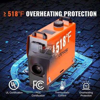 US Local VEVOR Air Heater All-in-one 12V 8KW Bluetooth App LCD For Car RV Indoors