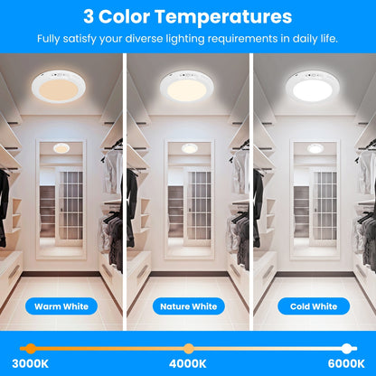 US Local 1Pack Magnetic Flush Ceiling Light Rechargeable Motion Sensor Ceiling Light Wireless Ceiling Light With Timer Remote Stepless Dimmable For Closet Stairs Garage Bathroom