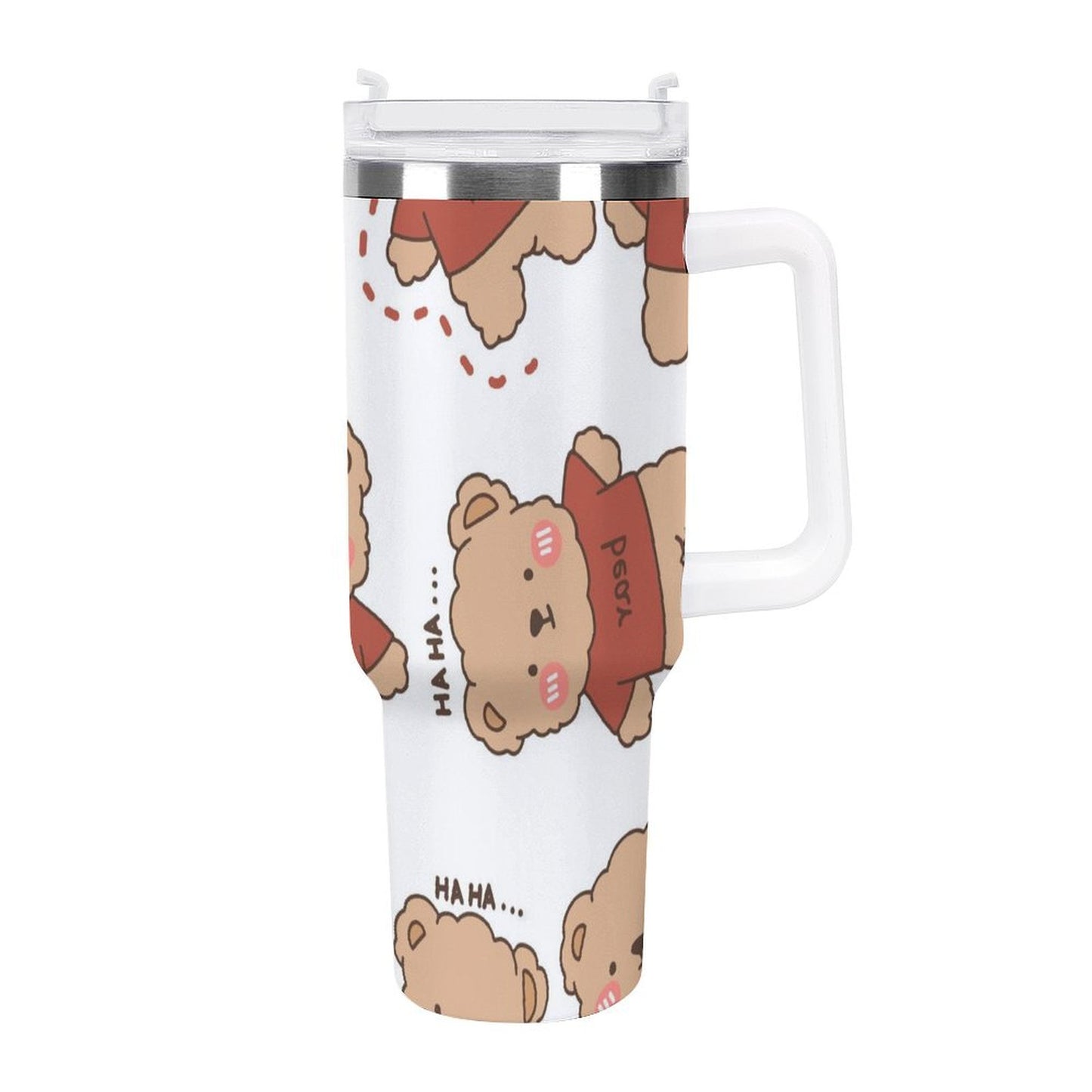 PHDT00486 POD US Local Tumbler 40oz Large Capacity Car Cup Teddy Bear