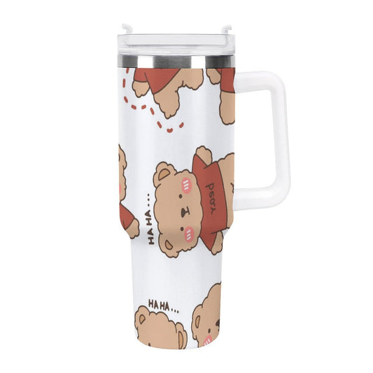 PHDT00486 POD US Local Tumbler 40oz Large Capacity Car Cup Teddy Bear