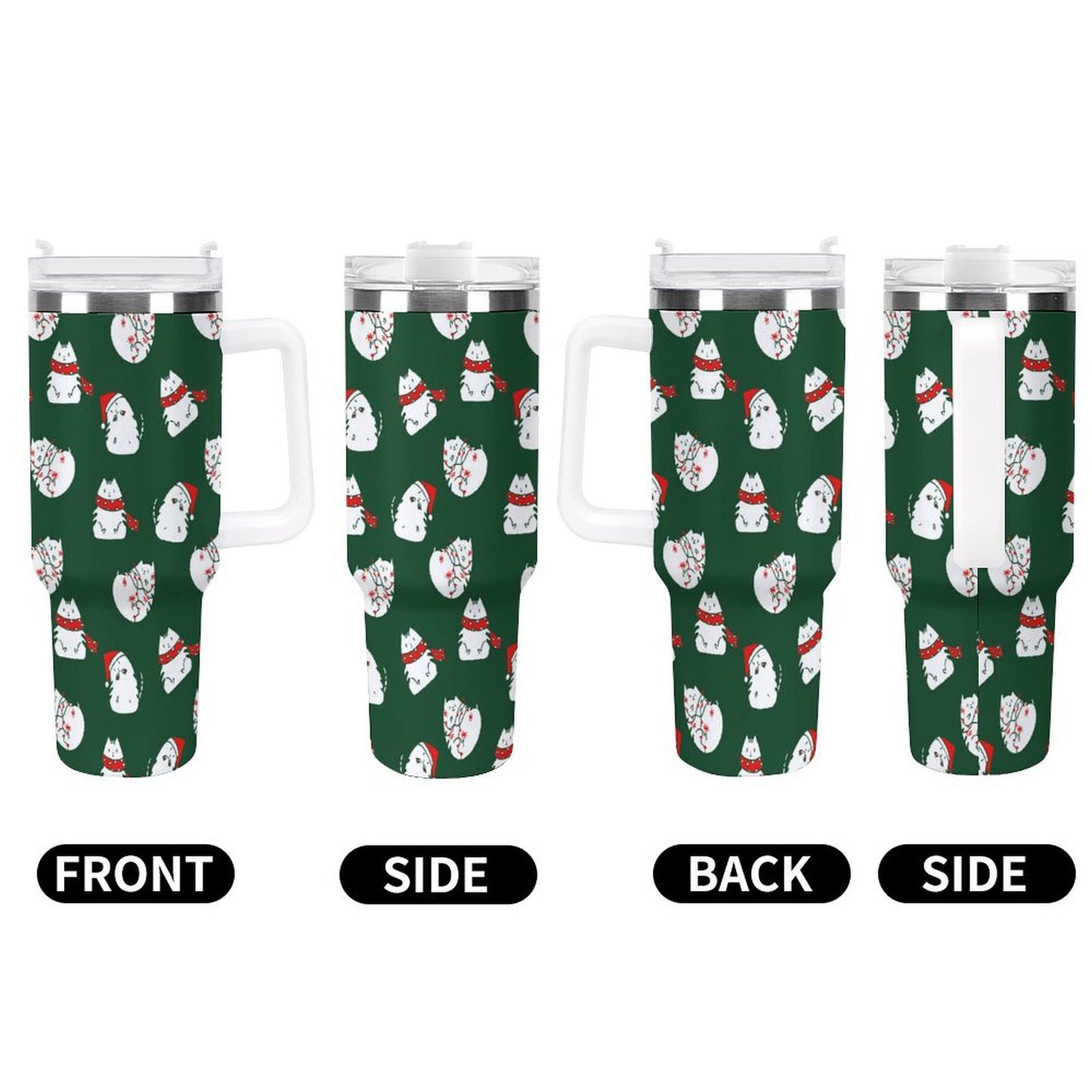 PHDT00017 POD US Local Tumbler 40 oz Large Capacity Car Cup Christmas Cat