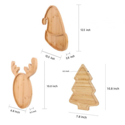 US Local Christmas Decoration Wooden Serving Tray Holiday Items