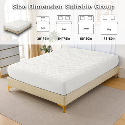 US Local Diamond Grid Ultrasonic Waterproof Mattress Protector