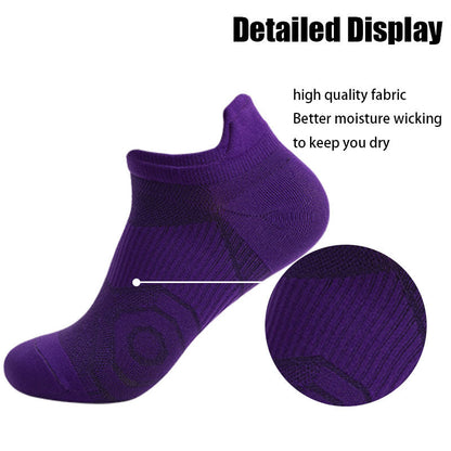 US Local 8 Pairs Men Athletic Socks Low Cut Cushion Running Socks Anti-slip And Anti-odor Breathable Comfort For Sports Running Fitness Cycling