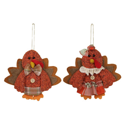 Thanksgiving Fabric Harvest Turkey Pendant