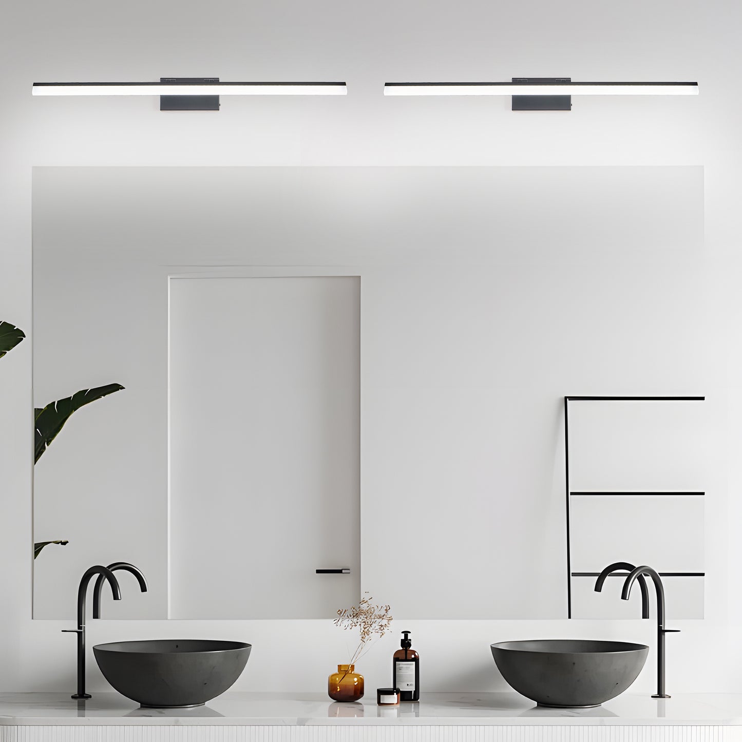 US Local 39 Inch Modern LED Bathroom Vanity Light -Sleek Black Metal Wall Light For Mirror, Dressing Room Or Sink Area