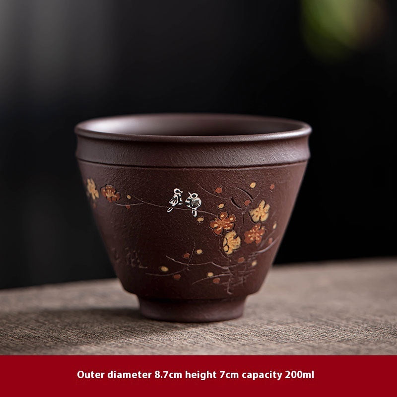 Yixing Purple Sand Pile Painting Personal Cup