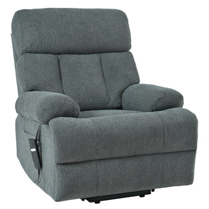 US Local Oversized Power Lift Recliner Chair For Elderly, Electric Fabric Recliner Chair For Seniors, Home Theater Seating,Reclining Sofa Chair With Remote Control,Side Pocket ,Spacious SeatDark Gray