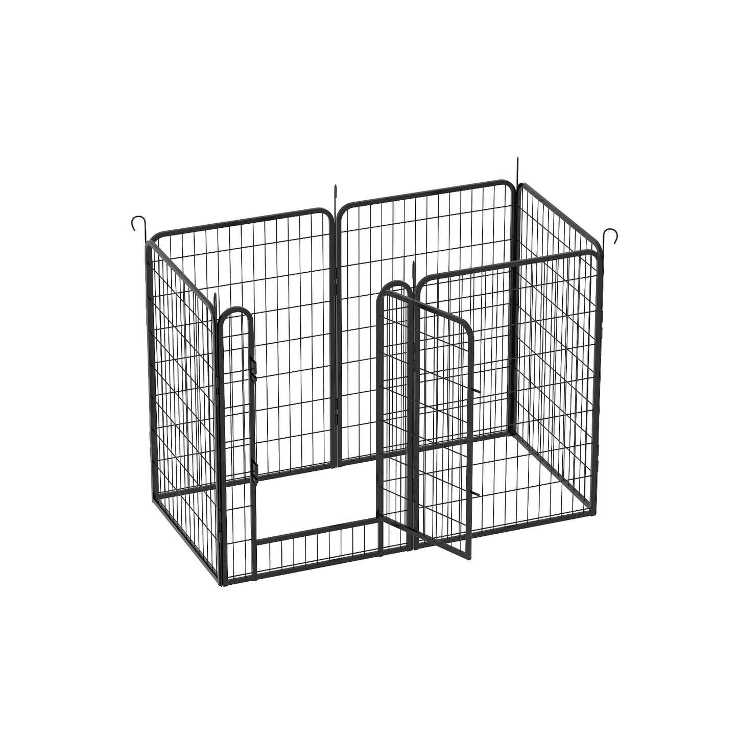 US Local 6 Panels Heavy Duty Metal Playpen With Door 39.37 H Dog Fence Pet Exercise Pen For Outdoor, Indoor