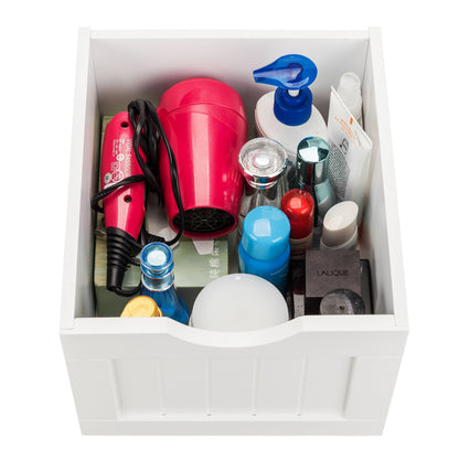 US Local Four Drawer Single Door Bathroom Storage Cabinet