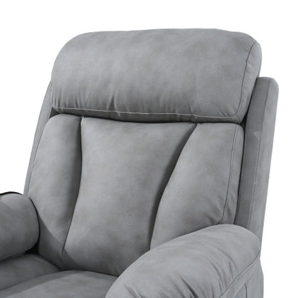 US Local Electric Power Lift Recliner Chair For Elderly, Fabric Recliner Chair For Seniors, Home Theater Seating,Living Room Chair,Side Pocket, Remote Control,Light Gray