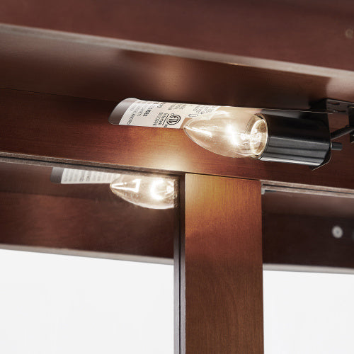 US Local Curio Cabinet Lighted Curio Diapaly Cabinet With Adjustable Shelves And Mirrored Back Panel, Tempered Glass Doors