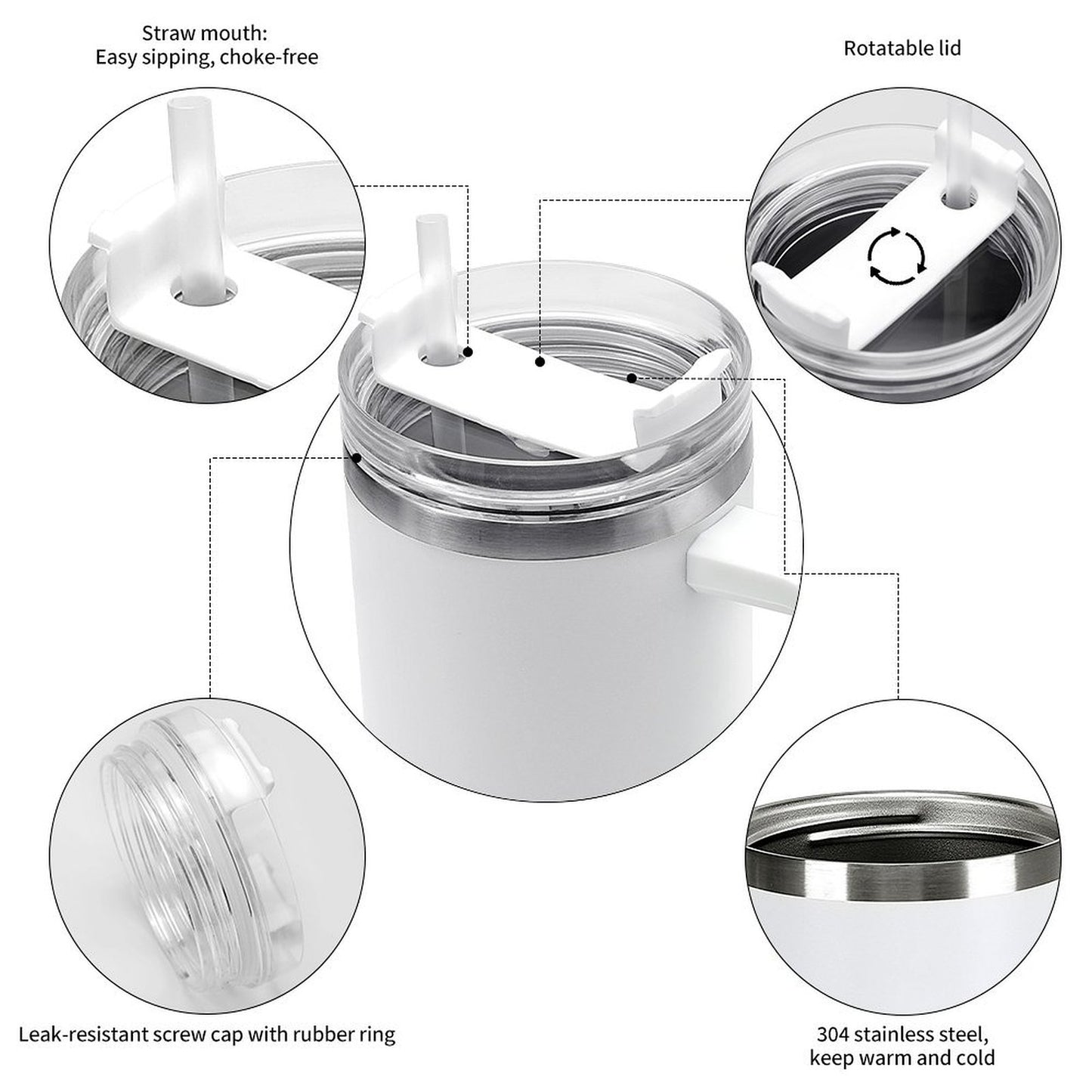 PHDT00001 POD US Local Tumbler 40 oz Large Capacity Car Cup Christmas Cat