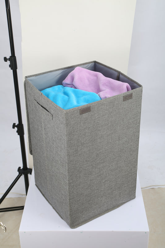 US Local 1Pc Foldable Laundry Hampers Washing Clothes Laundry Basket With Lid Handles Storage Organizer