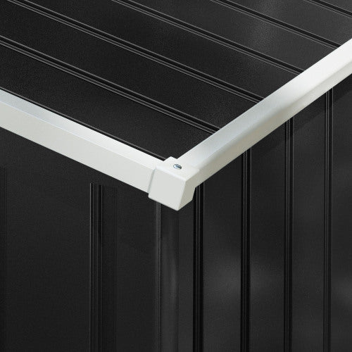 UK Local Outsunny 7.7 X 5.7ft Metal Garden Shed, Galvanised Outdoor Tool Storage House With Ventilation Slots And Sliding Doors, Grey