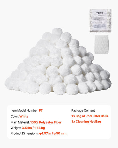 US Local Pool Filter Balls For Sand FilterPump 3.5 Lbs Reusable For Swimming Pool