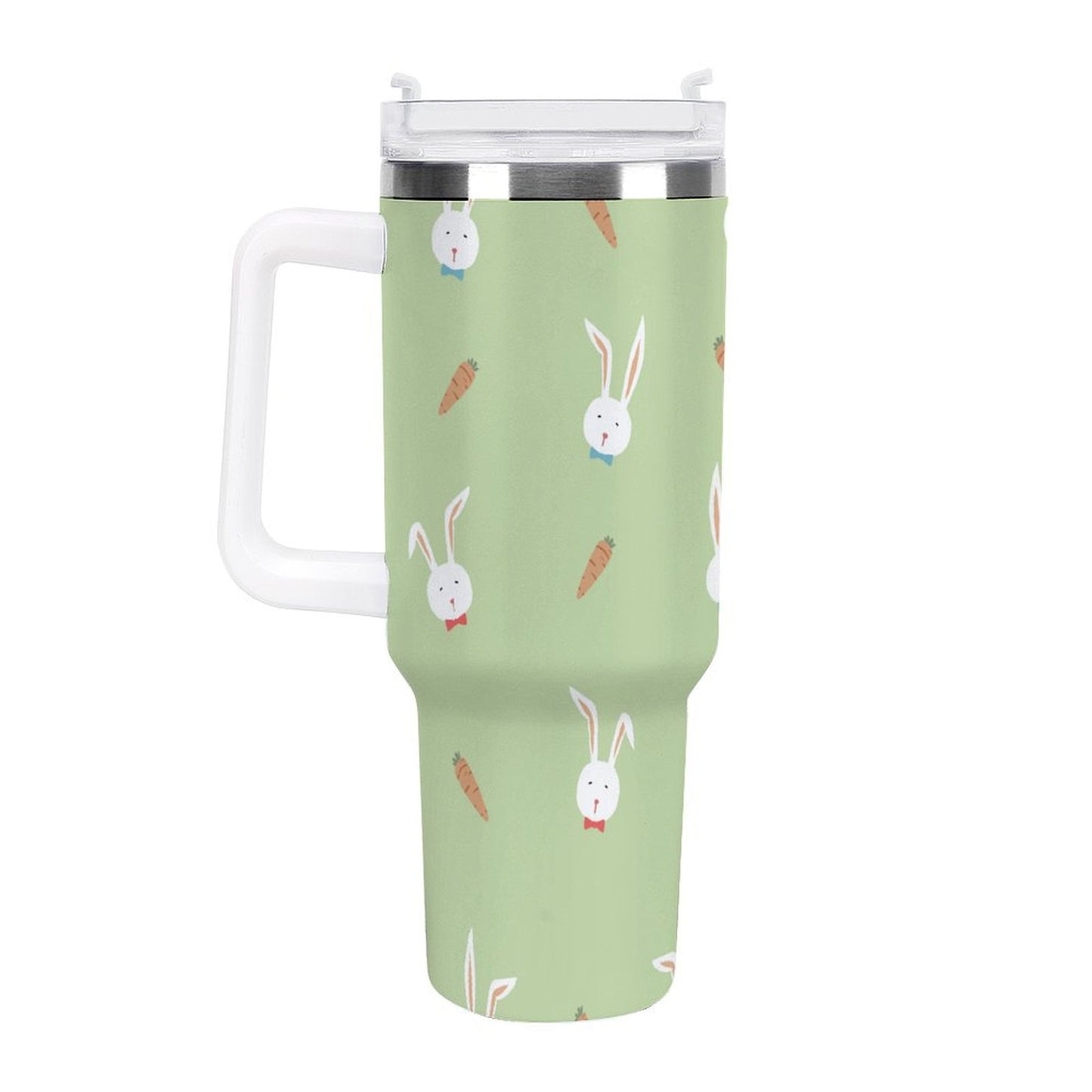 PHDT00524 POD US Local Tumbler 40oz Large Capacity Car Cup Rabbit Carrot Green