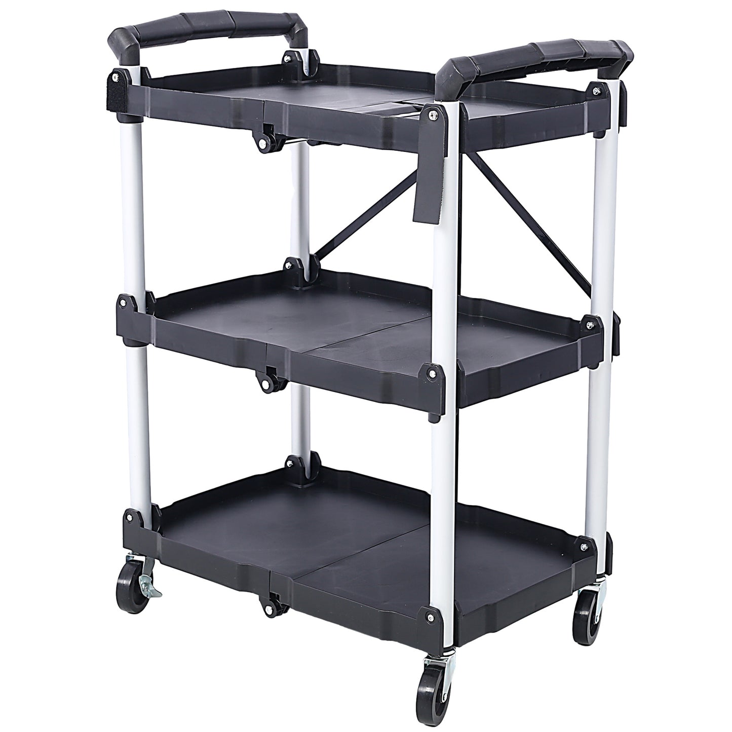 US Local Iron Plastic Folding Service Cart