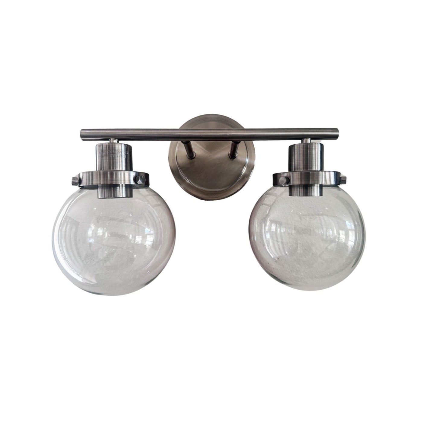 US Local Bathroom Vanity Light Fixtures, 2-Light Black Wall Sconce Lighting Wall Lamp With Clear Glass Shade,